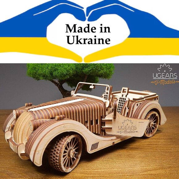 NEW UGEARS Car Roadster Vehicle Model 3D Wooden Puzzle Craft Project Brand new M - Picture 2 of 16